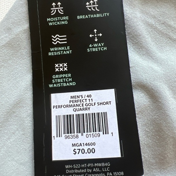 WALTER‎ HAGEN PERFECT 11 COLLECTION GOLF SHORTS Men's Size 40 X -11" BLUE (J) - Picture 6 of 6